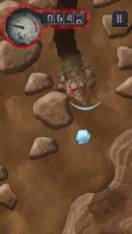 Breaking through rocks